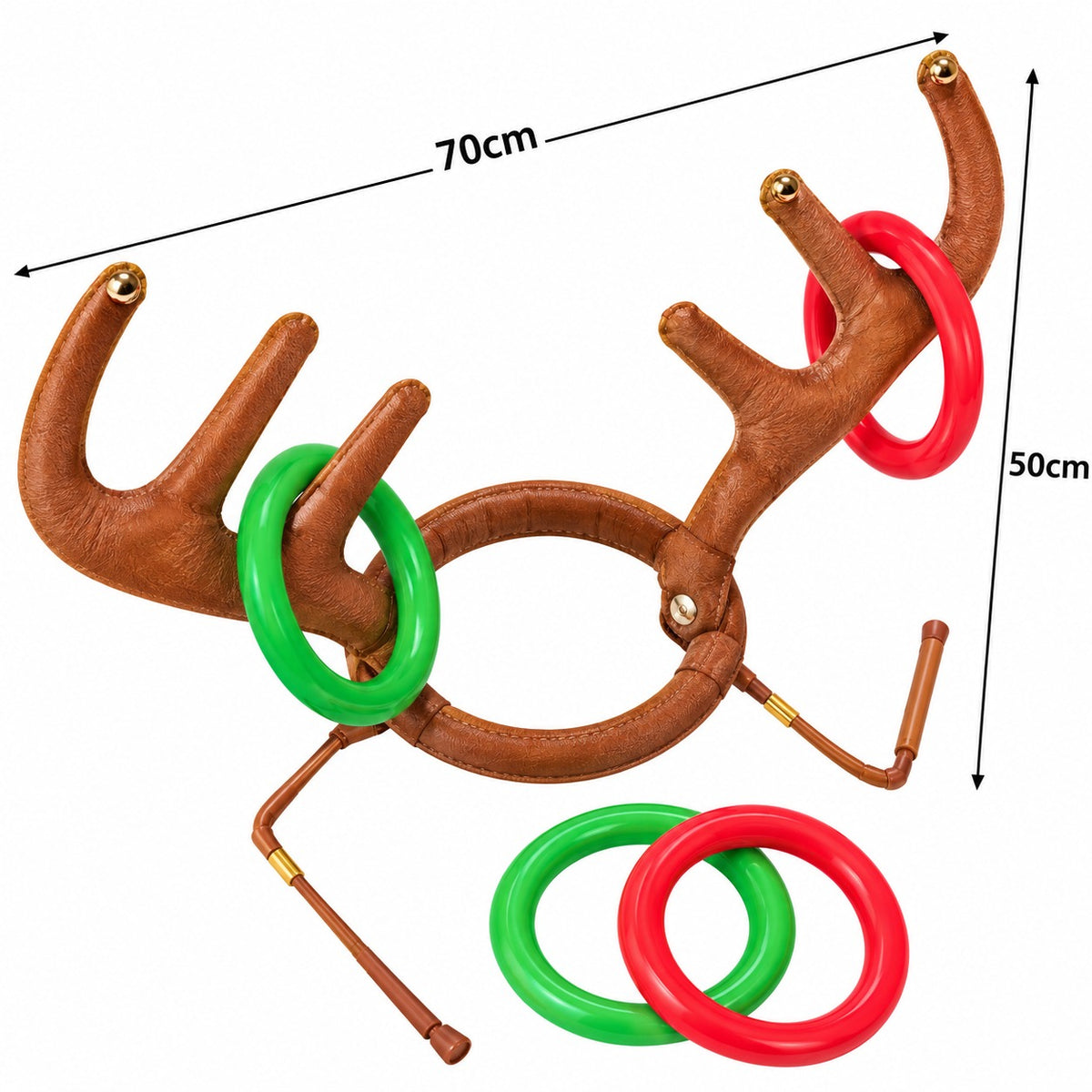 Christmas Games for Family Party, Inflatable Reindeer Antler Ring Toss Game Great Christmas Games for Adults and Kids