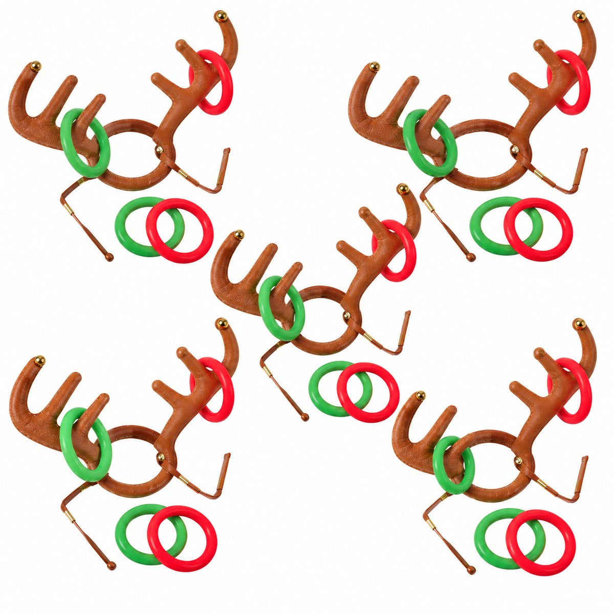 Christmas Games for Family Party, Inflatable Reindeer Antler Ring Toss Game Great Christmas Games for Adults and Kids