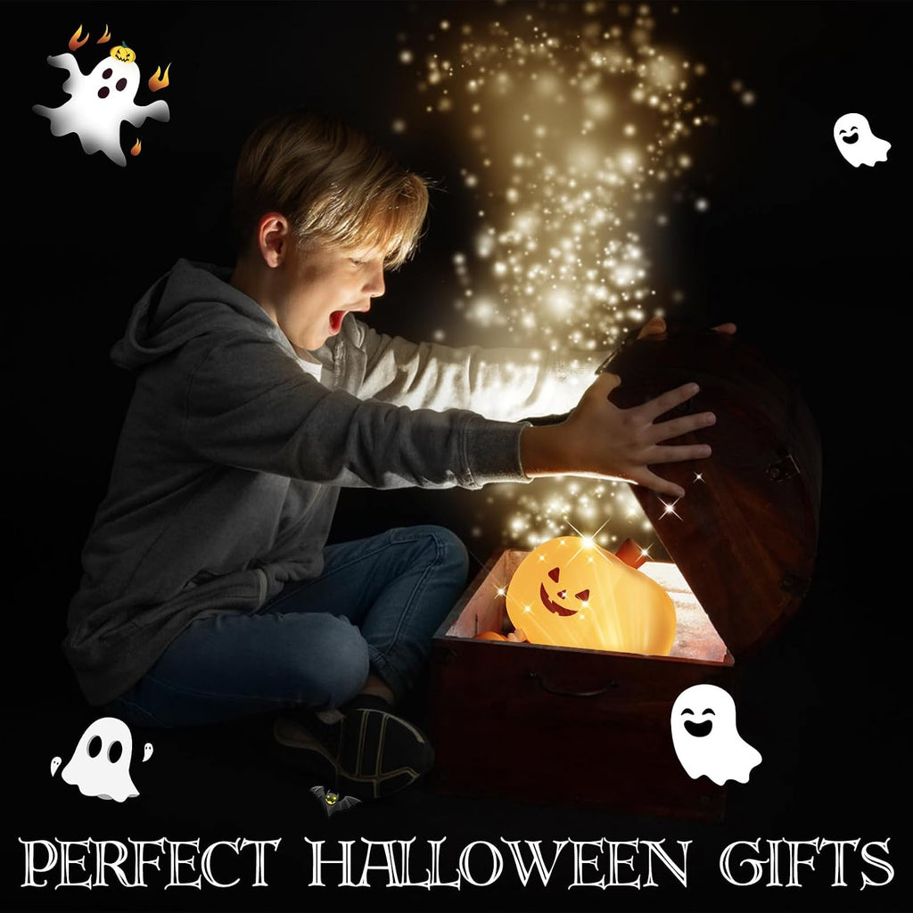 Pumpkin Night Light for Kids Cute Jack O Lantern Halloween Decor Nightlight for Baby