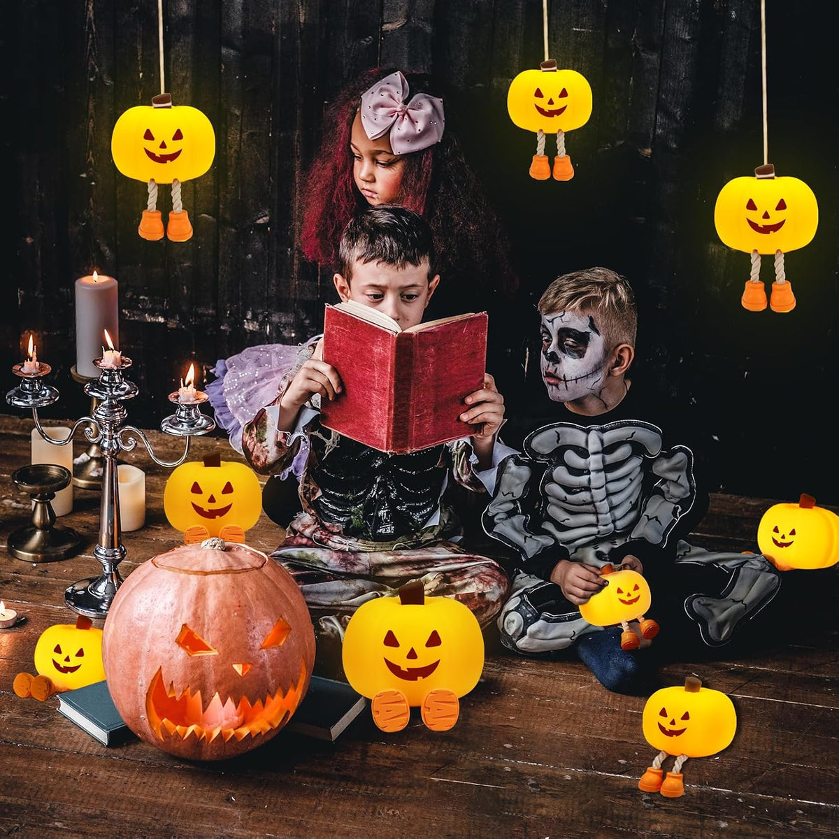 Pumpkin Night Light for Kids Cute Jack O Lantern Halloween Decor Nightlight for Baby