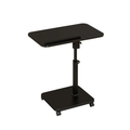 Adjustable Height C-Shaped TV Tray Table - Heavy Duty Side Table with 360° Swivel Heavy Metal Base, Portable Snack Tray for Couch Eating, Mobile Living Room Furniture for Small Spaces