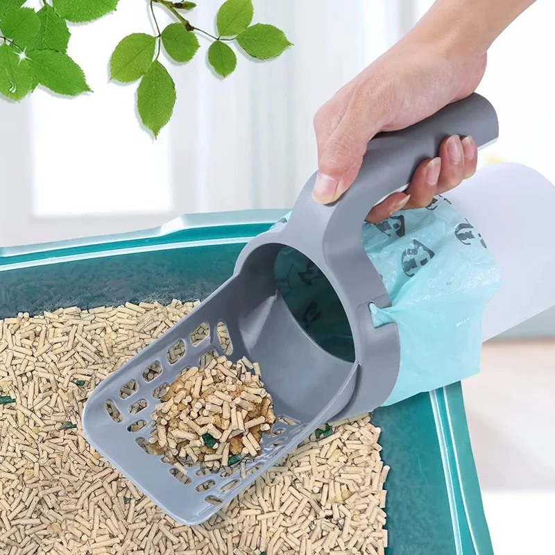 Cat Supplies Cat Litter Scoop with Refill Reusable Pet Cleaning Tool Cat Toilet Waste Cleaner Cat Litter Box Special