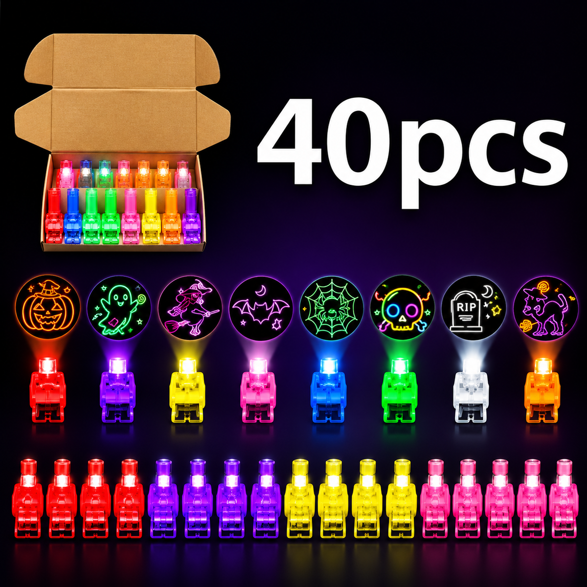 Halloween Party Favors for Kids, 36pcs Finger Lights