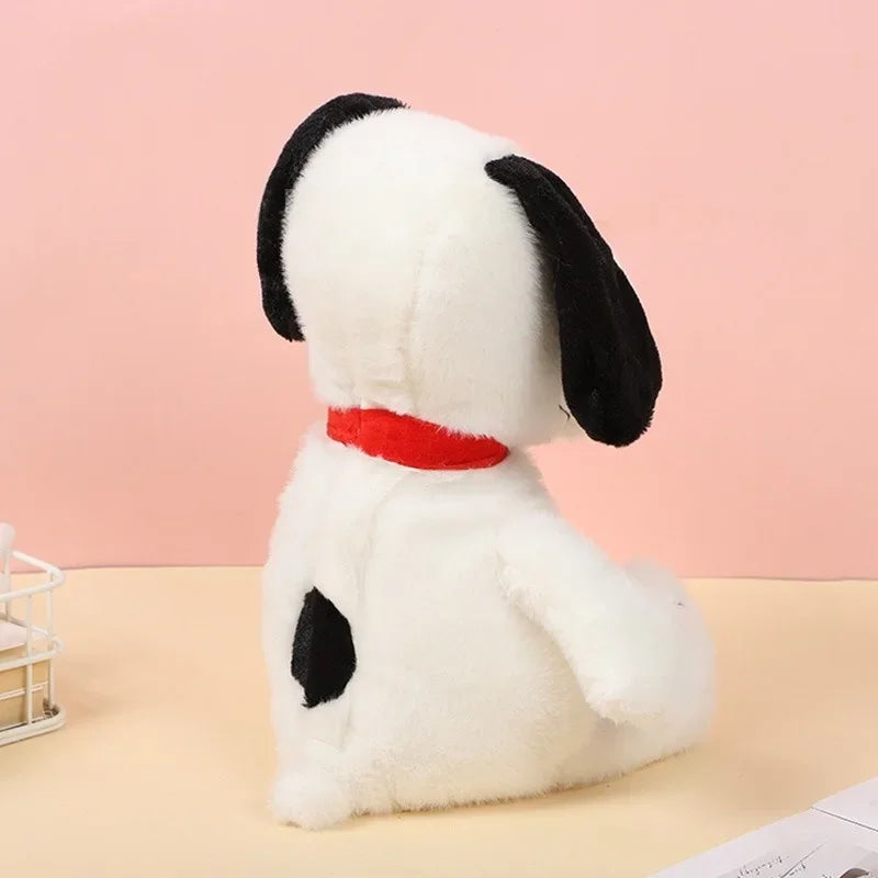 2026 New Breathing Soothing Snoopy white dog Plush Doll Sleeping Companion Music and Light Doll Sensory Stuffed Toy Kids Gifts