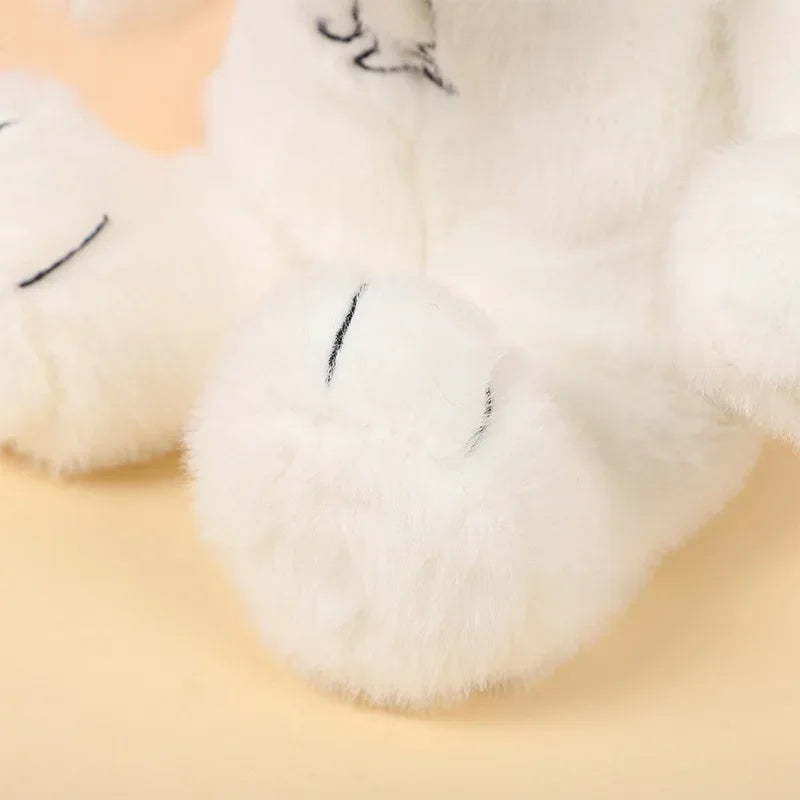 2026 New Breathing Soothing Snoopy white dog Plush Doll Sleeping Companion Music and Light Doll Sensory Stuffed Toy Kids Gifts