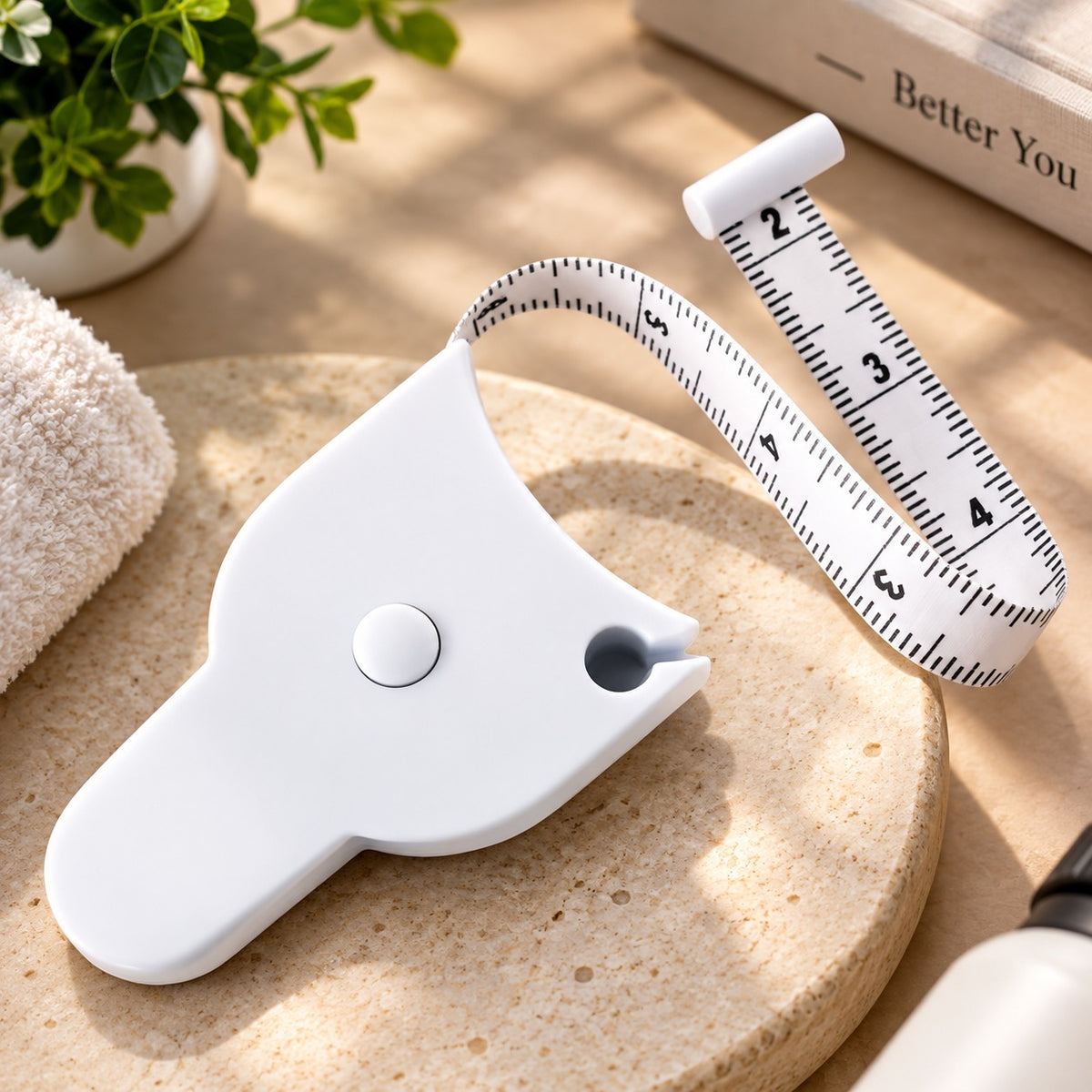 Perfect Body Tape Measure - 80 Inch Automatic Telescopic Tape Measure - Retractable Measuring Tape for Body: Waist, Hip, Bust, Arms, and More (White - 80 inch)