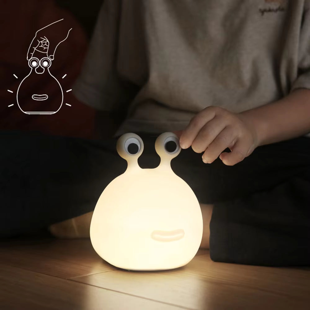 Cartoon Slug LED Night Light Bedroom Sleeping Eye Protection Silicone Bedside Floor Lamps Baby Feeding TableLamp Room Decor Toys