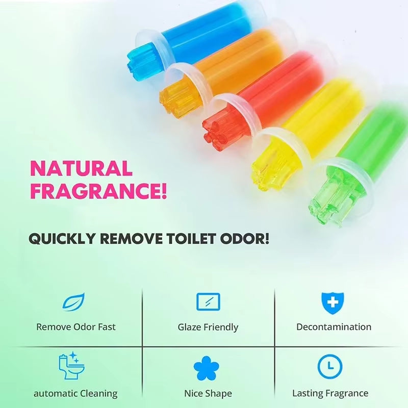 Toilet Cleaner Gel Stick, Solid Aromatherapy Air Freshener, Long Lasting Fragrance Deodorizer for Bathroom Odor Removal